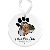 Dog Memorial Christmas Bauble | Pet Memory Ornament | Cat Memorial Keepsake Bauble | Pet Loss Christmas, Pet Loss Gift - Photo Paw